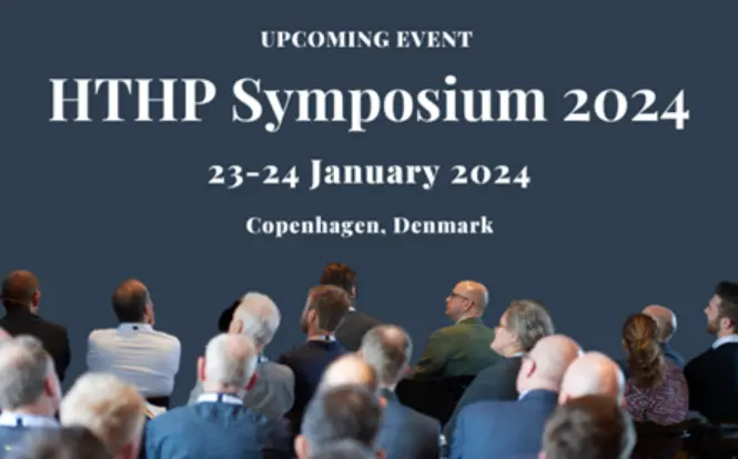Plakat for HTHP Symposium 2024, 23. til 24. januar 2024 i København